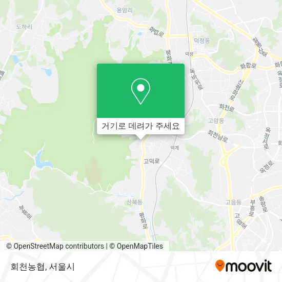 회천농협 지도