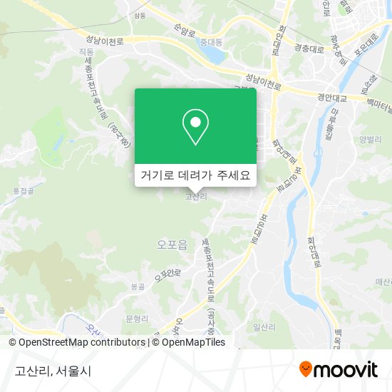 고산리 지도