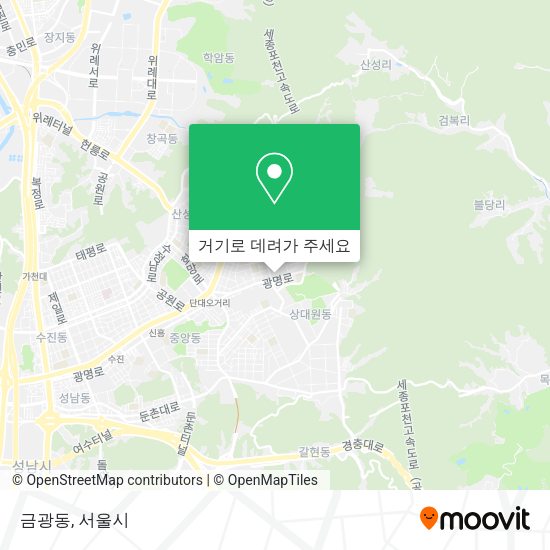 금광동 지도