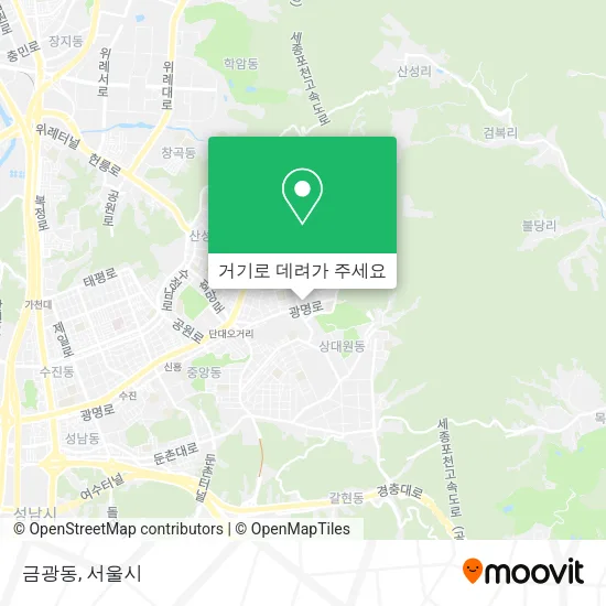 금광동 지도