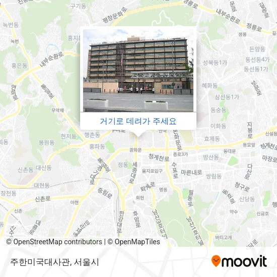 주한미국대사관 지도