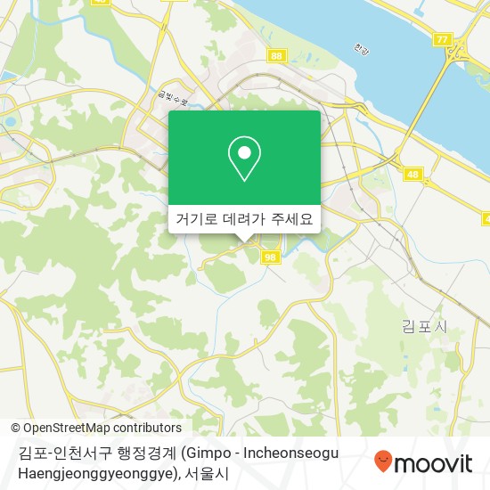 김포-인천서구 행정경계 (Gimpo - Incheonseogu  Haengjeonggyeonggye) 지도