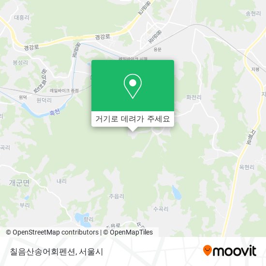 칠음산송어회펜션 지도