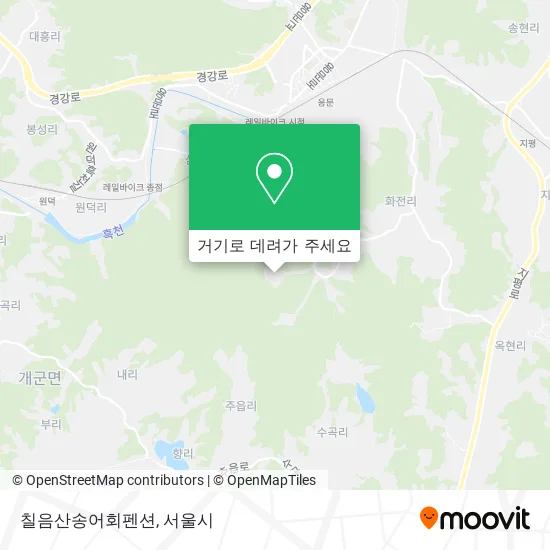 칠음산송어회펜션 지도