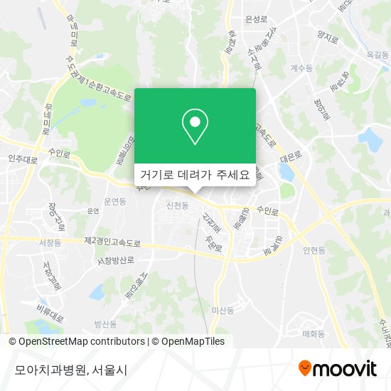 모아치과병원 지도