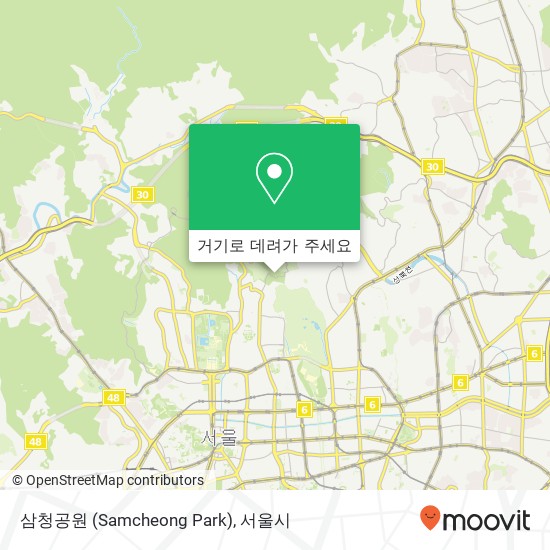 삼청공원 (Samcheong Park) 지도