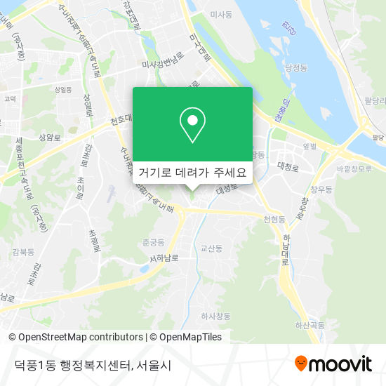 덕풍1동 행정복지센터 지도