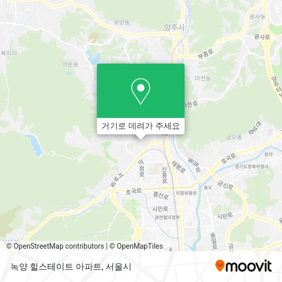 녹양 힐스테이트 아파트 지도