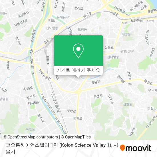 코오롱싸이언스벨리 1차 (Kolon Science Valley 1) 지도