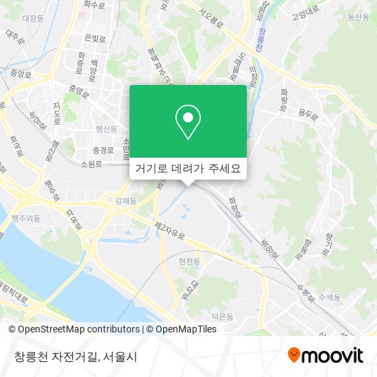 창릉천 자전거길 지도