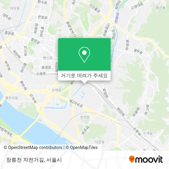 창릉천 자전거길 지도