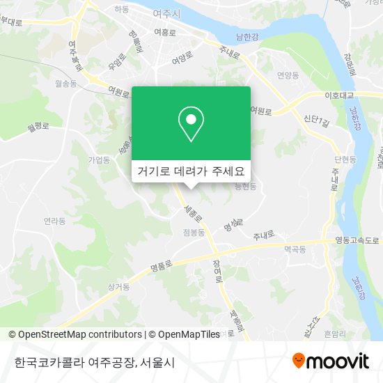 한국코카콜라 여주공장 지도