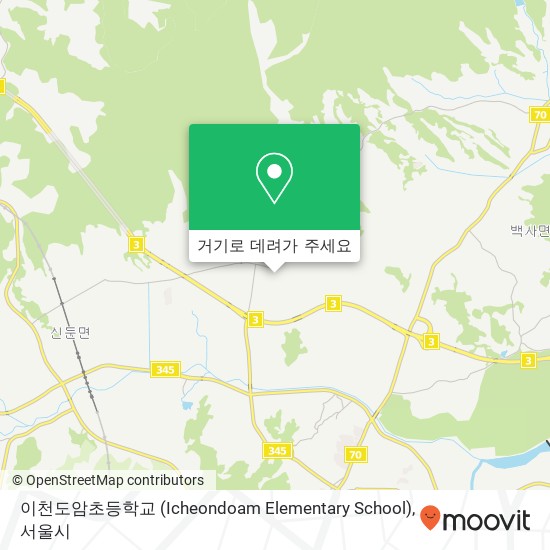 이천도암초등학교 (Icheondoam Elementary School) 지도