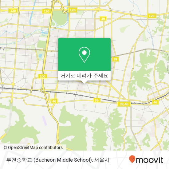 부천중학교 (Bucheon Middle School) 지도