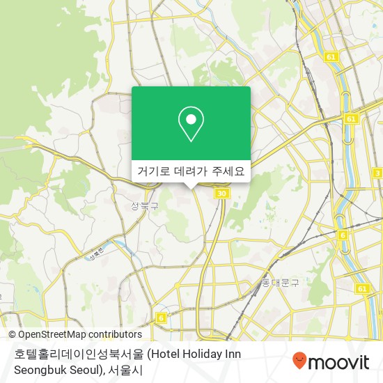 호텔홀리데이인성북서울 (Hotel Holiday Inn Seongbuk Seoul) 지도