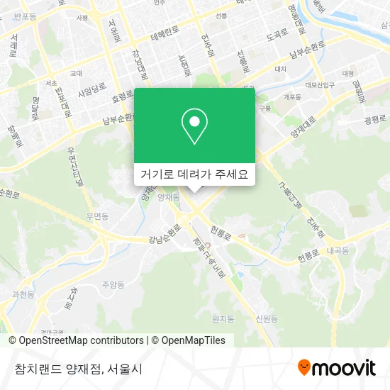 참치랜드 양재점 지도
