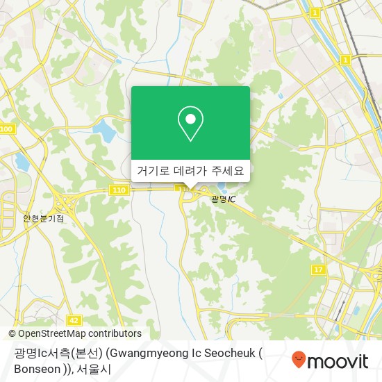 광명Ic서측(본선) (Gwangmyeong Ic Seocheuk ( Bonseon )) 지도