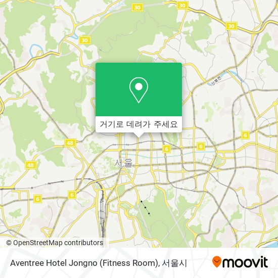 Aventree Hotel Jongno (Fitness Room) 지도