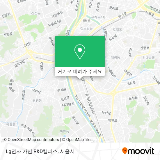 Lg전자 가산 R&D캠퍼스 지도