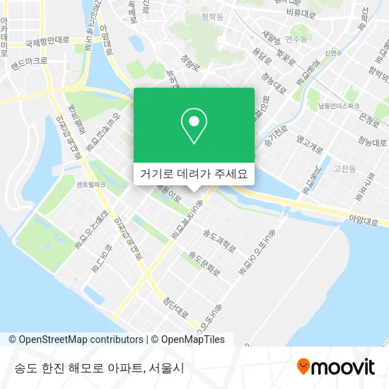 송도 한진 해모로 아파트 지도