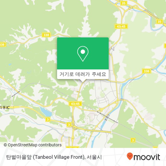 탄벌마을앞 (Tanbeol Village Front) 지도