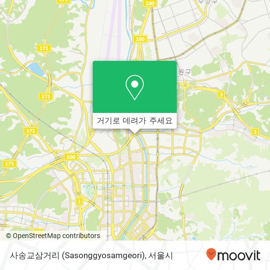 사송교삼거리 (Sasonggyosamgeori) 지도
