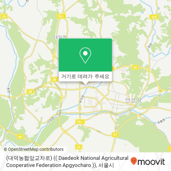 (대덕농협앞교차로) (( Daedeok National Agricultural Cooperative Federation Apgyocharo )) 지도