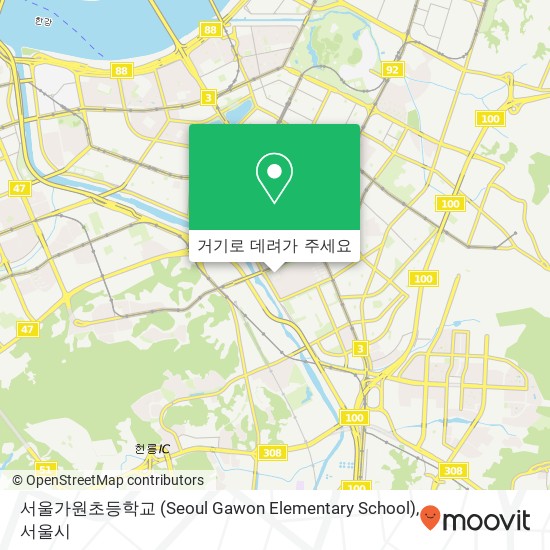 서울가원초등학교 (Seoul Gawon Elementary School) 지도