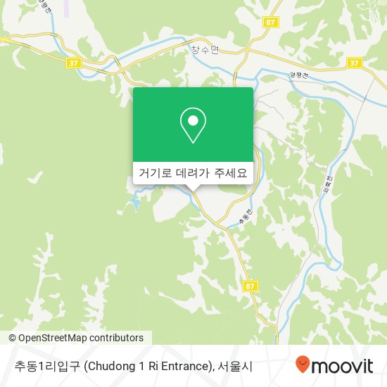추동1리입구 (Chudong 1 Ri Entrance) 지도
