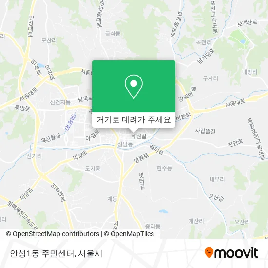 안성1동 주민센터 지도