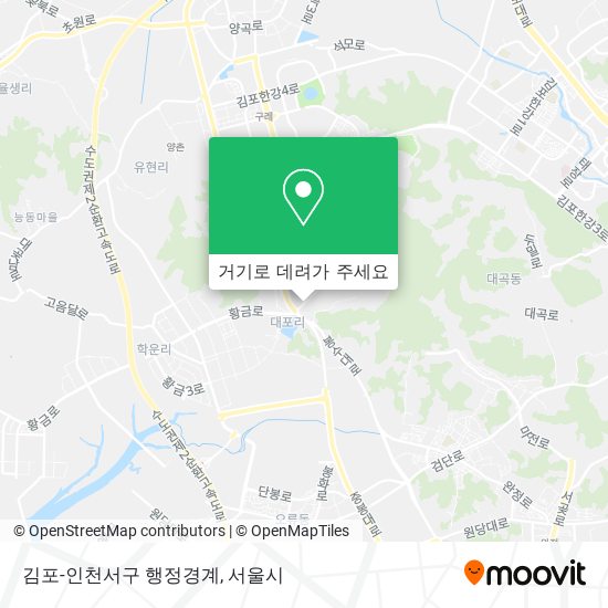 김포-인천서구 행정경계 지도