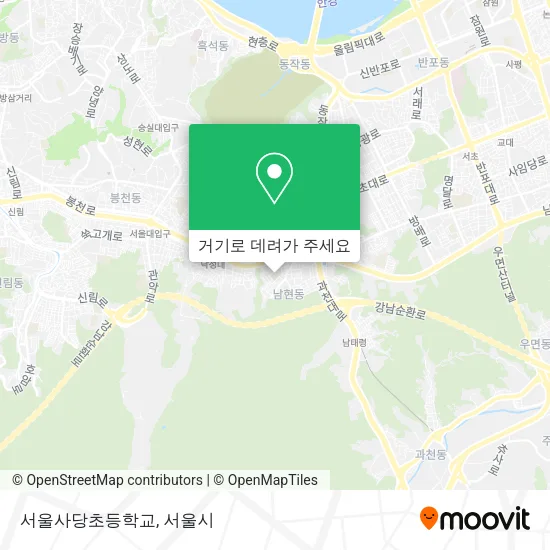 서울사당초등학교 지도