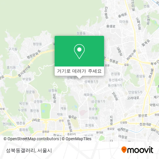 성북동갤러리 지도