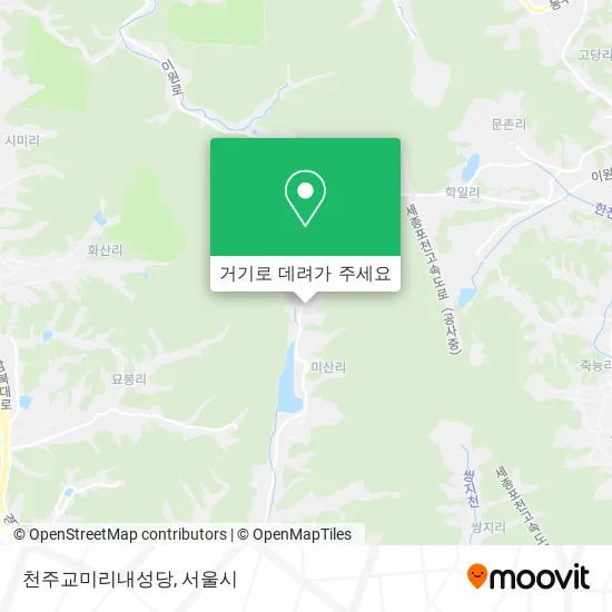 천주교미리내성당 지도