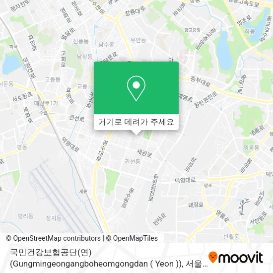 국민건강보험공단(연) (Gungmingeongangboheomgongdan ( Yeon )) 지도