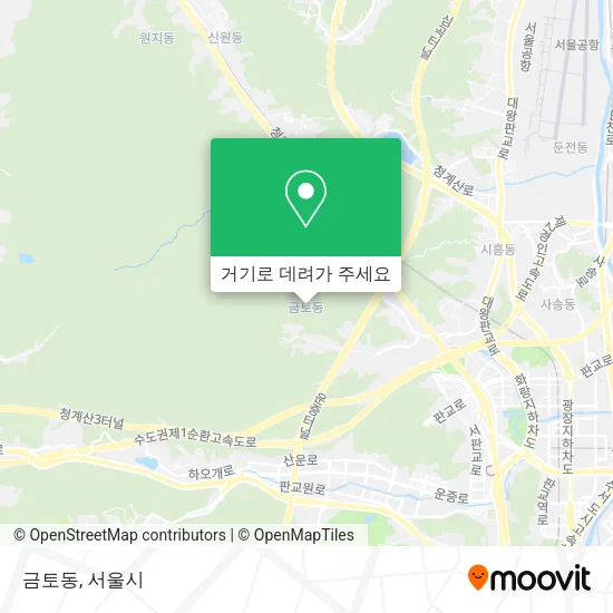 금토동 지도