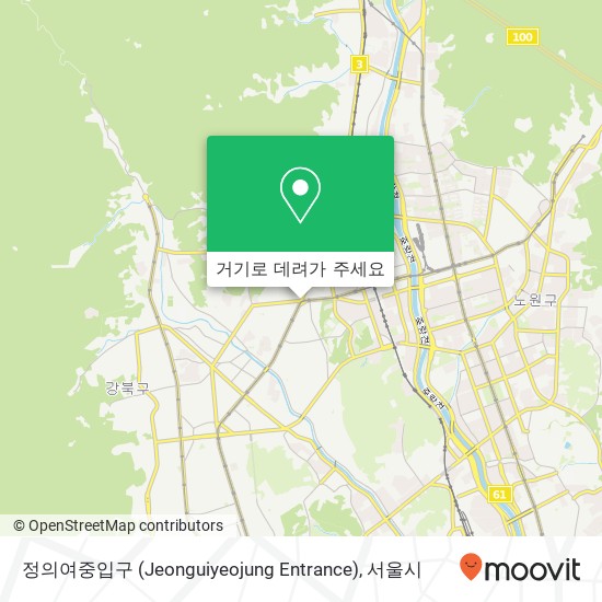 정의여중입구 (Jeonguiyeojung Entrance) 지도