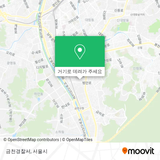 금천경찰서 지도