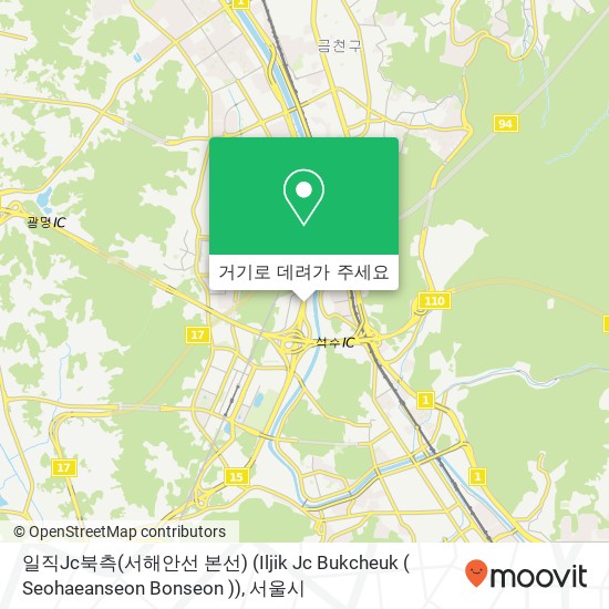 일직Jc북측(서해안선 본선) (Iljik Jc Bukcheuk ( Seohaeanseon  Bonseon )) 지도