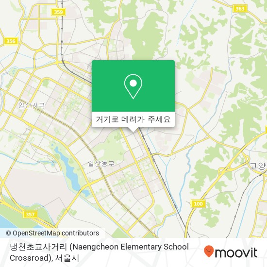 냉천초교사거리 (Naengcheon Elementary School Crossroad) 지도