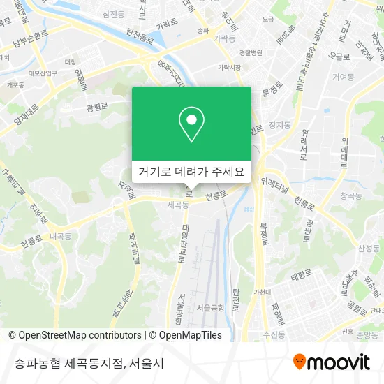 송파농협 세곡동지점 지도
