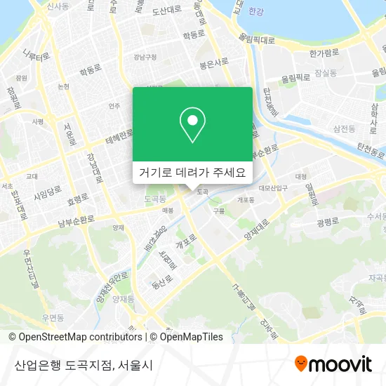산업은행 도곡지점 지도