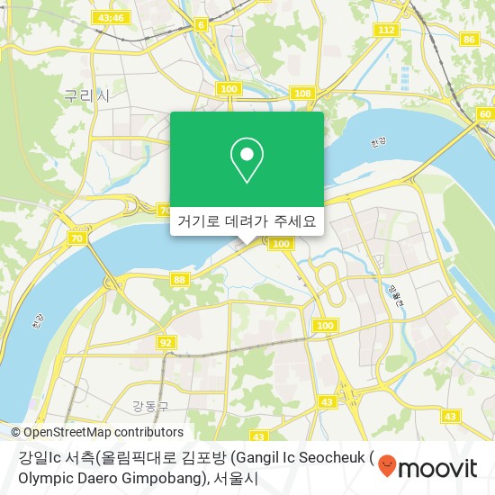 강일Ic 서측(올림픽대로 김포방 (Gangil Ic Seocheuk ( Olympic Daero  Gimpobang) 지도