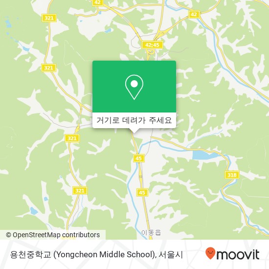 용천중학교 (Yongcheon Middle School) 지도