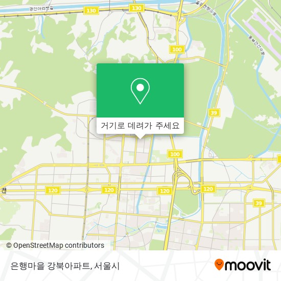 은행마을 강북아파트 지도