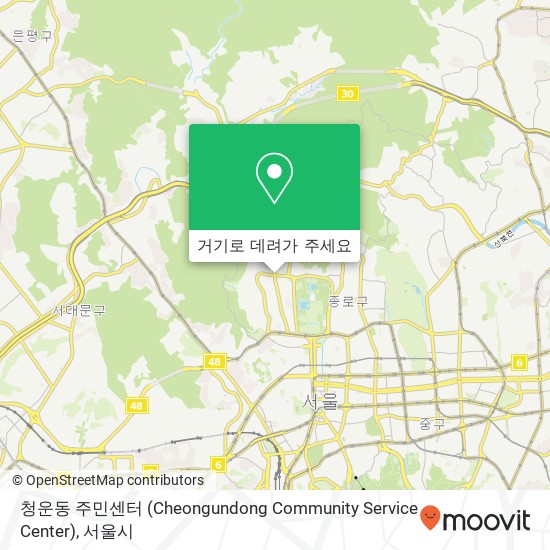 청운동 주민센터 (Cheongundong Community Service Center) 지도