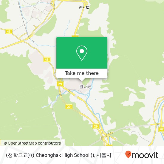 (청학고교) (( Cheonghak High School )) 지도