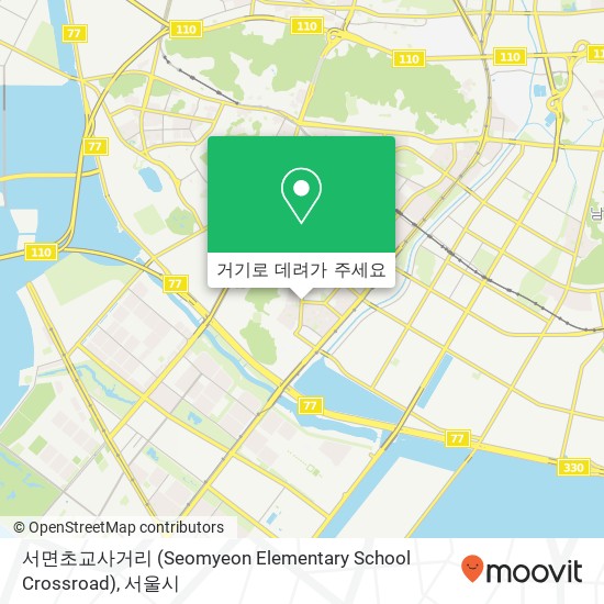 서면초교사거리 (Seomyeon Elementary School Crossroad) 지도