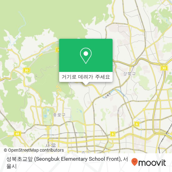 성북초교앞 (Seongbuk Elementary School Front) 지도