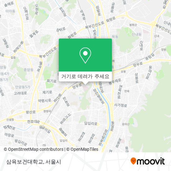 삼육보건대학교 지도